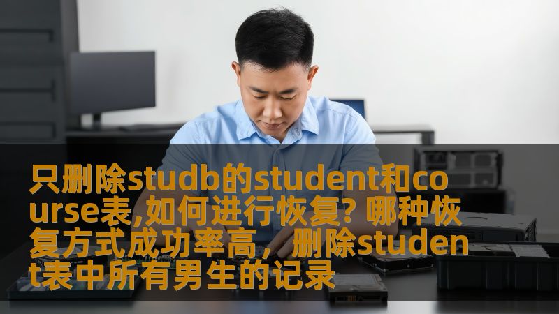 只删除studb的student和course表,如何进行恢复? 哪种恢复方式成功率高，删除student表中所有男生的记录