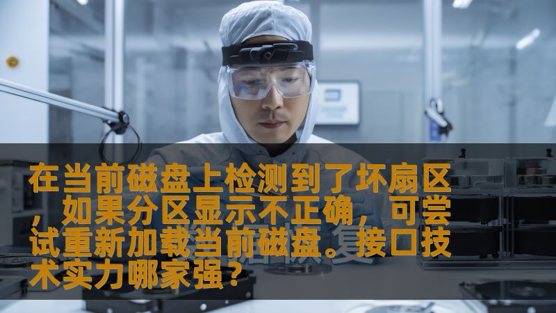 在当前磁盘上检测到了坏扇区，如果分区显示不正确，可尝试重新加载当前磁盘。接口技术实力哪家强？