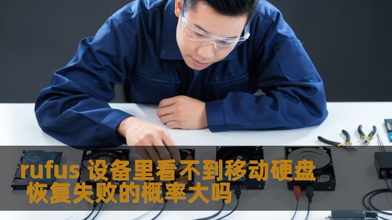 rufus 设备里看不到移动硬盘 恢复失败的概率大吗