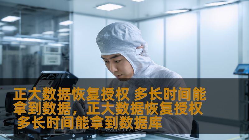 在数据丢失的紧急时刻，数据恢复是每个人最关心的问题。正大数据恢复授权提供了专业且高效的解决方案，但究竟需要多长时间才能拿到恢复的数据？本文将详细分析正大数据恢复授权的工作流程及其时间周期，帮助你了解如何在数据丢失后迅速恢复数据。