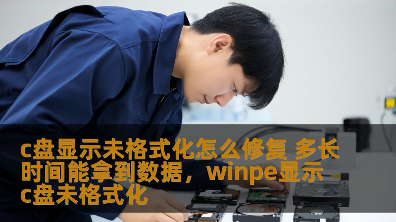 c盘显示未格式化怎么修复 多长时间能拿到数据，winpe显示c盘未格式化