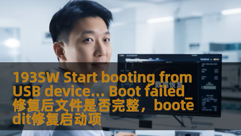 193SW Start booting from USB device... Boot failed_ 修复后文件是否完整，bootedit修复启动项