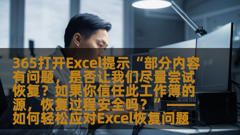 365打开Excel提示“部分内容有问题，是否让我们尽量尝试恢复？如果你信任此工作簿的源，恢复过程安全吗？”——如何轻松应对Excel恢复问题