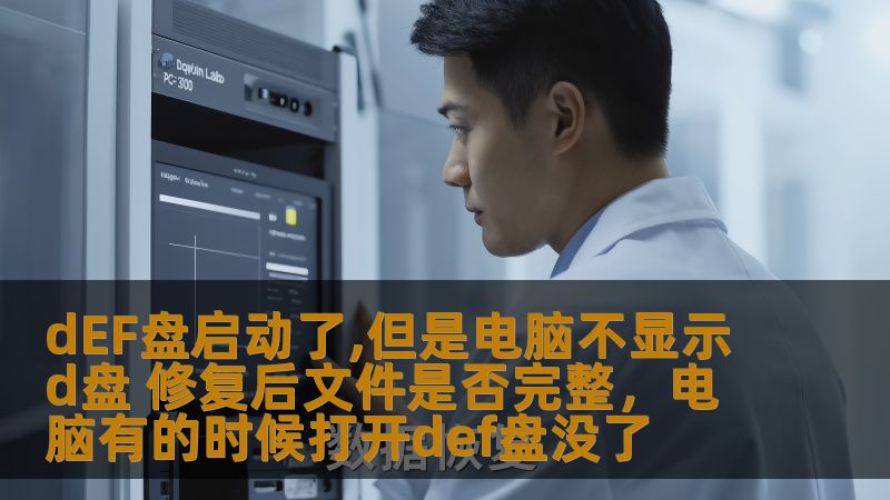 dEF盘启动了,但是电脑不显示d盘 修复后文件是否完整，电脑有的时候打开def盘没了