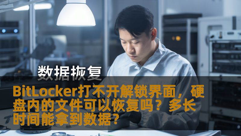 BitLocker打不开解锁界面，硬盘内的文件可以恢复吗？多长时间能拿到数据？