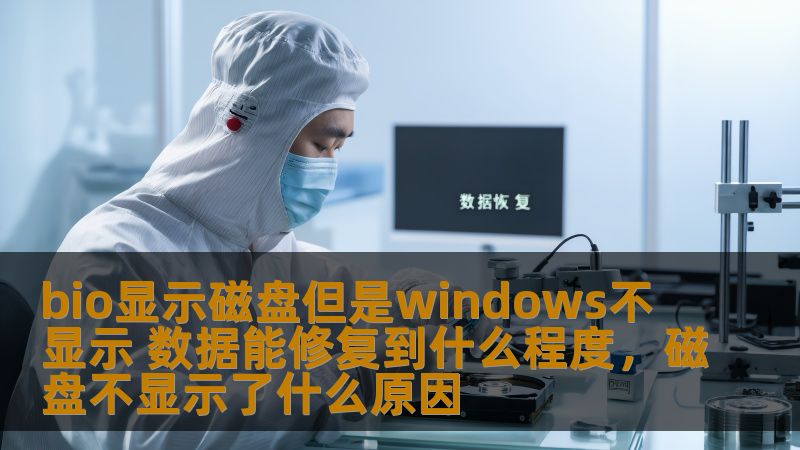 bio显示磁盘但是windows不显示 数据能修复到什么程度，磁盘不显示了什么原因