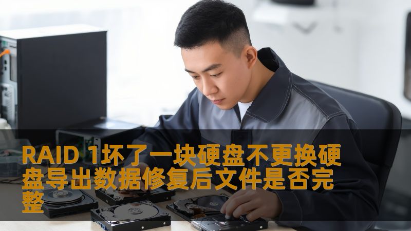 RAID 1坏了一块硬盘不更换硬盘导出数据修复后文件是否完整