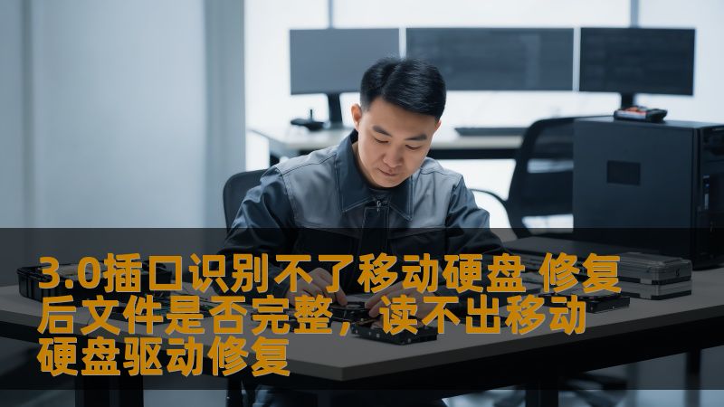 3.0插口识别不了移动硬盘 修复后文件是否完整，读不出移动硬盘驱动修复