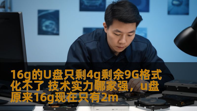 16g的U盘只剩4g剩余9G格式化不了 技术实力哪家强，u盘原来16g现在只有2m