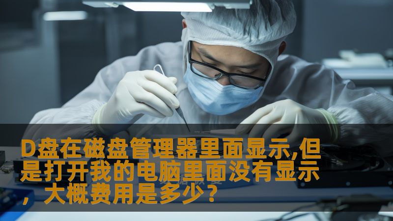 D盘在磁盘管理器里面显示,但是打开我的电脑里面没有显示，大概费用是多少？