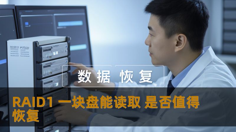 RAID1 一块盘能读取 是否值得恢复？本文深入探讨RAID1的故障类型、恢复方法及真实案例，帮助您做出明智决策。