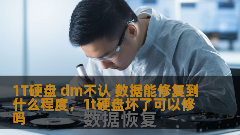 1T硬盘 dm不认 数据能修复到什么程度，1t硬盘坏了可以修吗