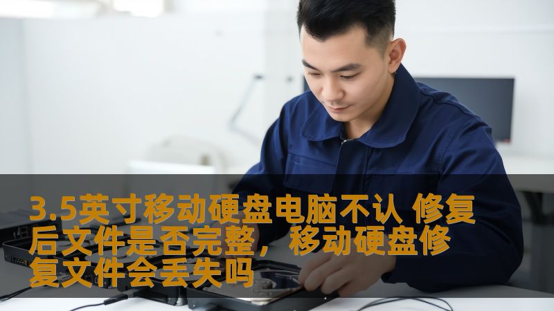 3.5英寸移动硬盘电脑不认 修复后文件是否完整，移动硬盘修复文件会丢失吗