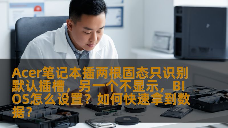 Acer笔记本插两根固态只识别默认插槽，另一个不显示，BIOS怎么设置？如何快速拿到数据？