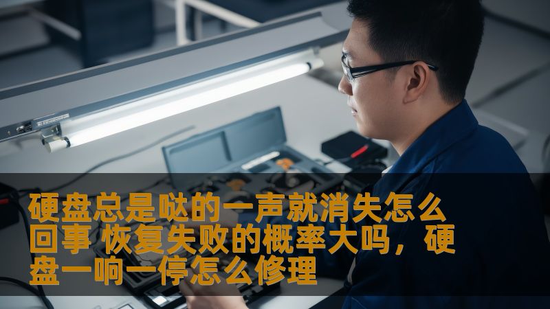 硬盘总是哒的一声就消失怎么回事 恢复失败的概率大吗，硬盘一响一停怎么修理