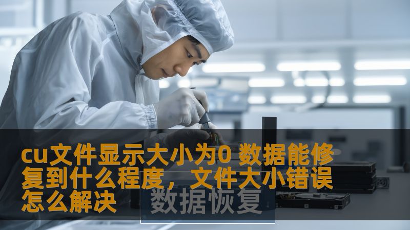 cu文件显示大小为0 数据能修复到什么程度，文件大小错误怎么解决