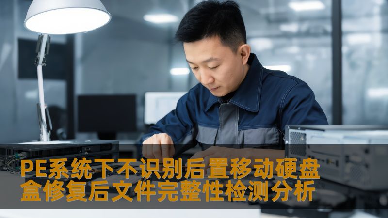 PE系统下不识别后置移动硬盘盒修复后文件完整性检测分析