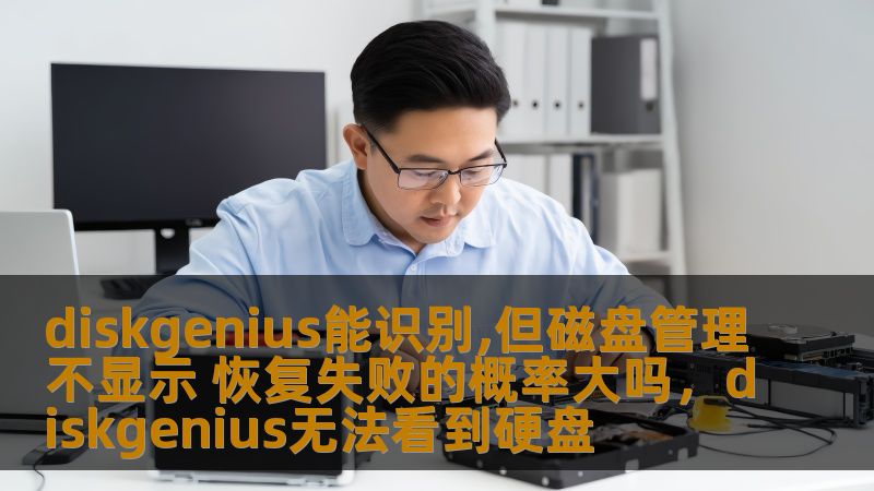 diskgenius能识别,但磁盘管理不显示 恢复失败的概率大吗，diskgenius无法看到硬盘