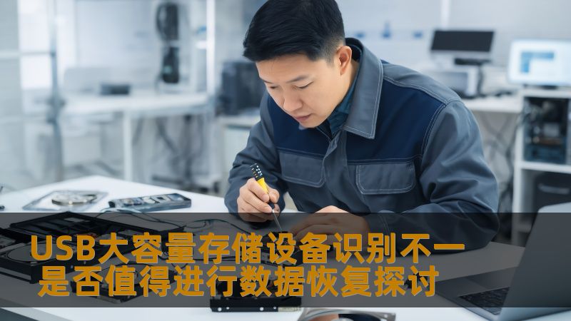 探讨USB大容量存储设备识别不一的原因及是否值得进行数据恢复，提供故障分析与解决方案。