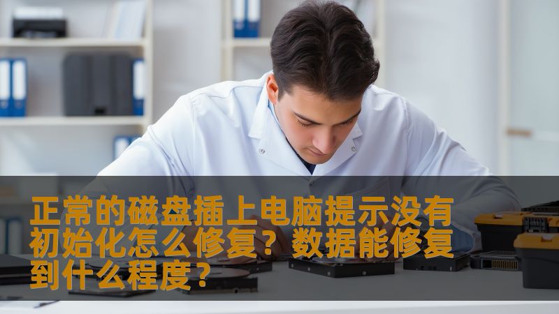 正常的磁盘插上电脑提示没有初始化怎么修复？数据能修复到什么程度？