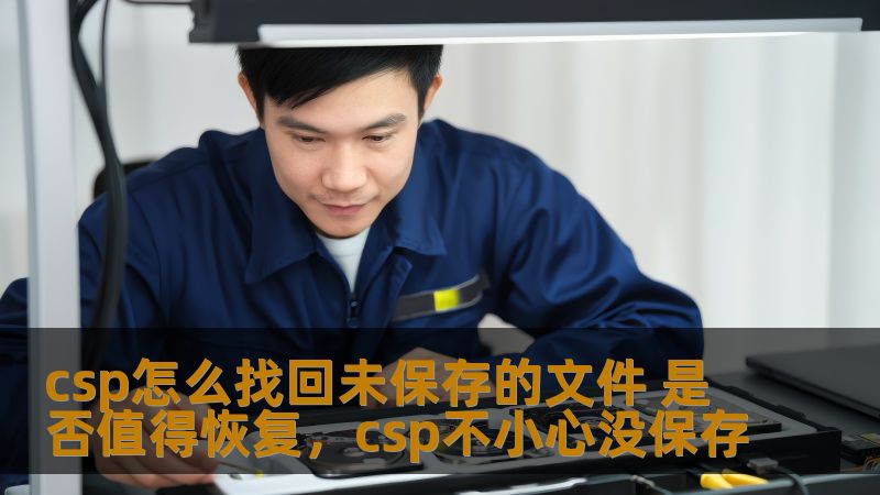 CSP文件丢失怎么办？如何找回未保存的文件？本文将为你揭秘CSP文件恢复技巧，帮你了解恢复是否值得的关键因素，让你避免数据丢失的困扰。