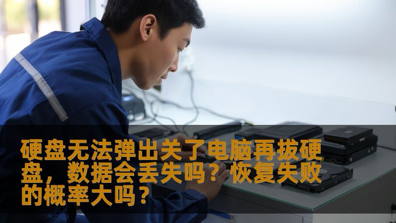 硬盘无法弹出关了电脑再拔硬盘，数据会丢失吗？恢复失败的概率大吗？