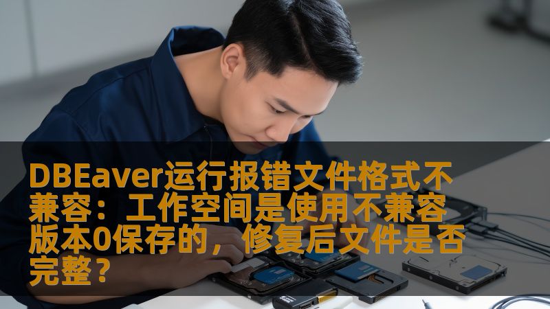 当您在使用DBEaver时遇到“文件格式不兼容，工作空间是使用不兼容版本0保存的”这样的报错信息时，您该如何应对？本文将详细分析这一问题的原因及解决方法，帮助您快速解决此类问题并恢复工作空间的完整性。