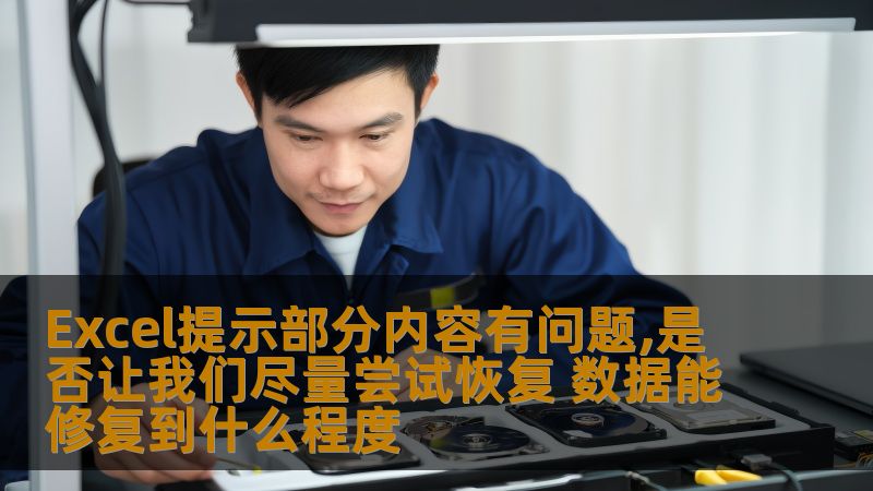 Excel提示部分内容有问题,是否让我们尽量尝试恢复 数据能修复到什么程度