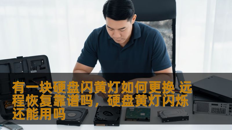 有一块硬盘闪黄灯如何更换 远程恢复靠谱吗,硬盘黄灯闪烁还能用吗 有一块硬盘闪黄灯如何更换 远程恢复靠谱吗,硬盘黄灯闪烁还能用吗