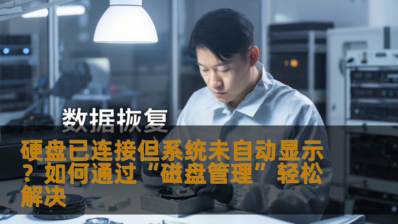 硬盘已连接但系统未自动显示？如何通过“磁盘管理”轻松解决