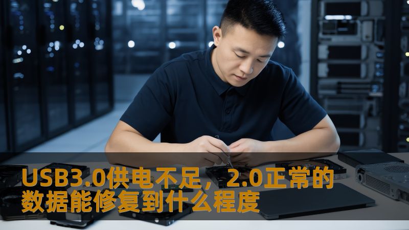 探讨USB3.0供电不足和USB2.0正常情况下的数据修复程度，以及如何有效解决相关问题。