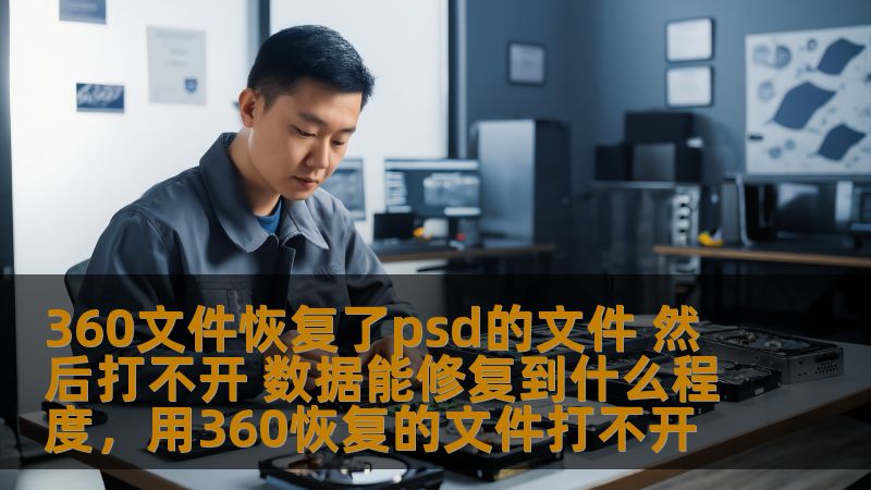 360文件恢复了psd的文件 然后打不开 数据能修复到什么程度，用360恢复的文件打不开