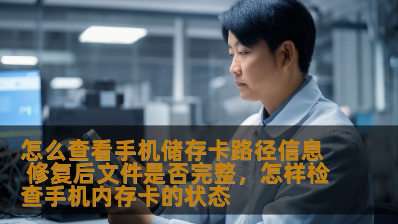 怎么查看手机储存卡路径信息 修复后文件是否完整，怎样检查手机内存卡的状态