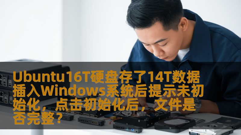 Ubuntu16T硬盘存了14T数据插入Windows系统后提示未初始化，点击初始化后，文件是否完整？