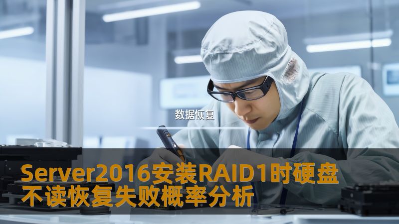 分析Server2016安装RAID1时硬盘不读的原因及恢复失败概率，提供详细操作步骤与实战案例。