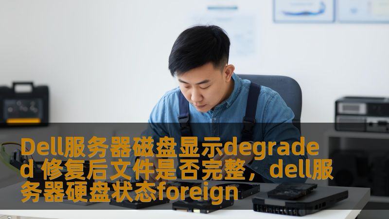 Dell服务器磁盘显示degraded 修复后文件是否完整，dell服务器硬盘状态foreign