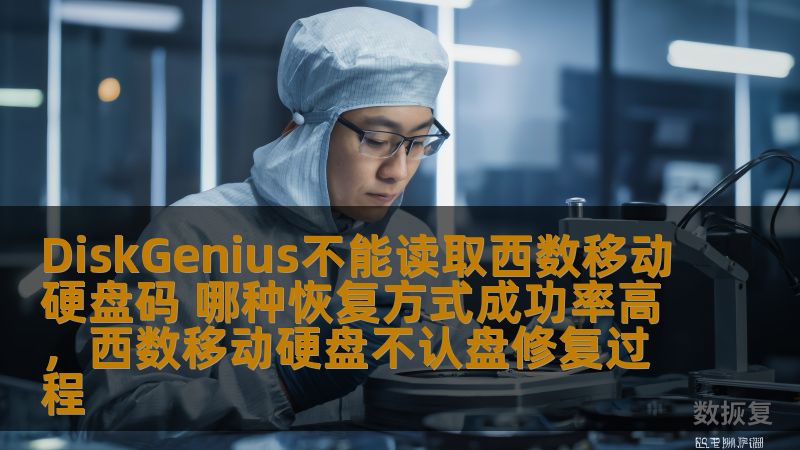 DiskGenius不能读取西数移动硬盘码 哪种恢复方式成功率高，西数移动硬盘不认盘修复过程