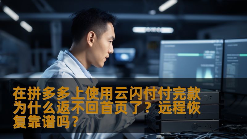 本文将详细解答关于在拼多多平台使用云闪付付款后无法返回首页的问题，分析可能的原因以及如何解决。并探讨“远程恢复”这种技术手段是否能够帮助用户有效解决类似问题，带您全面了解此类情况的解决方案。