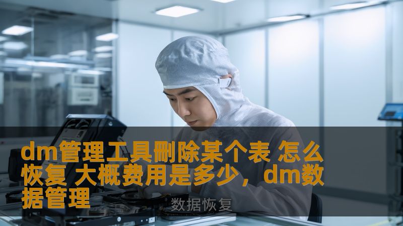 DM管理工具是一款常用的数据库管理工具，很多用户会在不小心删除了某个表后感到焦虑。本文将为大家详细介绍如何恢复删除的表格，并分析恢复过程中的费用大概是多少，帮助大家解决实际问题。