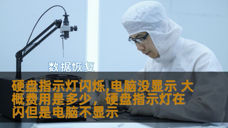硬盘指示灯闪烁,电脑没显示 大概费用是多少，硬盘指示灯在闪但是电脑不显示