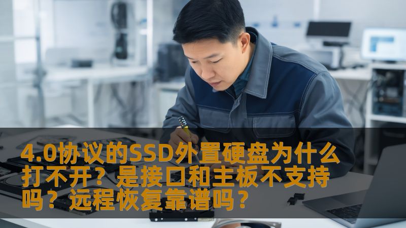 4.0协议的SSD外置硬盘为什么打不开？是接口和主板不支持吗？远程恢复靠谱吗？