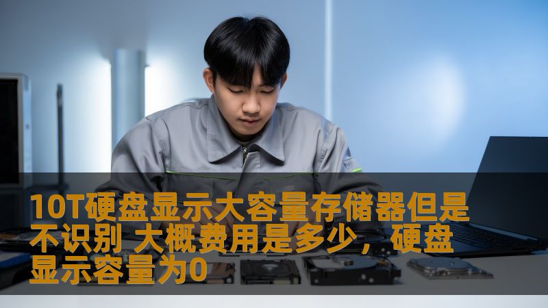 10T硬盘显示大容量存储器但是不识别 大概费用是多少，硬盘显示容量为0
