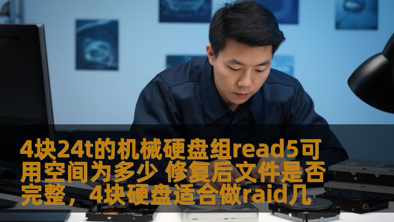 4块24t的机械硬盘组read5可用空间为多少 修复后文件是否完整，4块硬盘适合做raid几