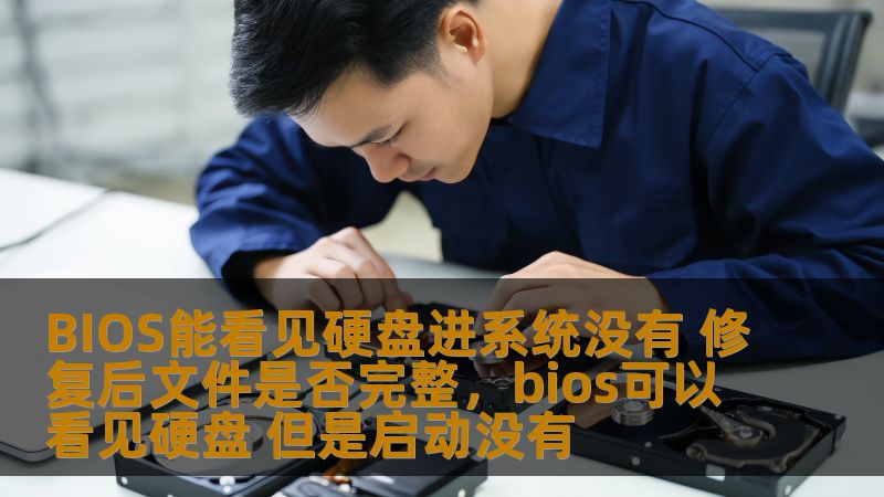 BIOS能看见硬盘进系统没有 修复后文件是否完整，bios可以看见硬盘 但是启动没有