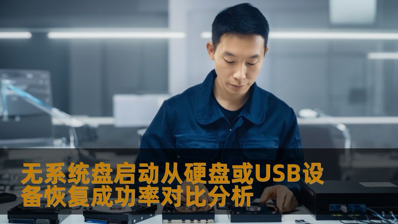 无系统盘启动从硬盘或USB设备恢复成功率对比分析，探讨不同恢复方法的有效性与实用性。
