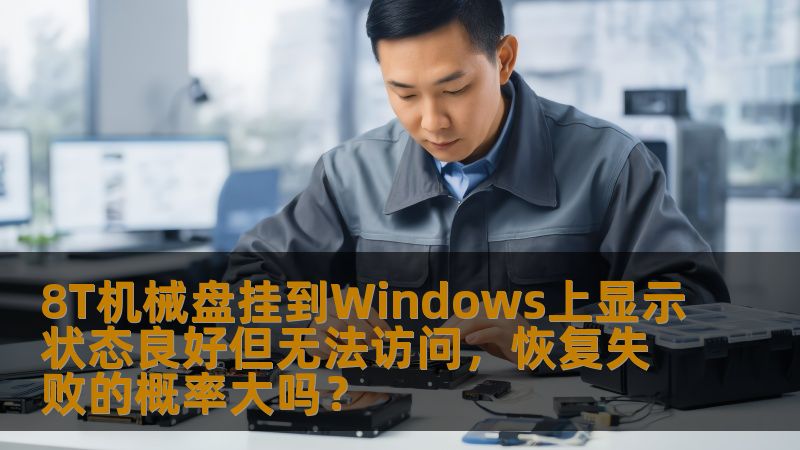 8T机械盘挂到Windows上显示状态良好但无法访问,恢复失败的概率大吗? 8T机械盘挂到Windows上显示状态良好但无法访问,恢复失败的概率大吗?