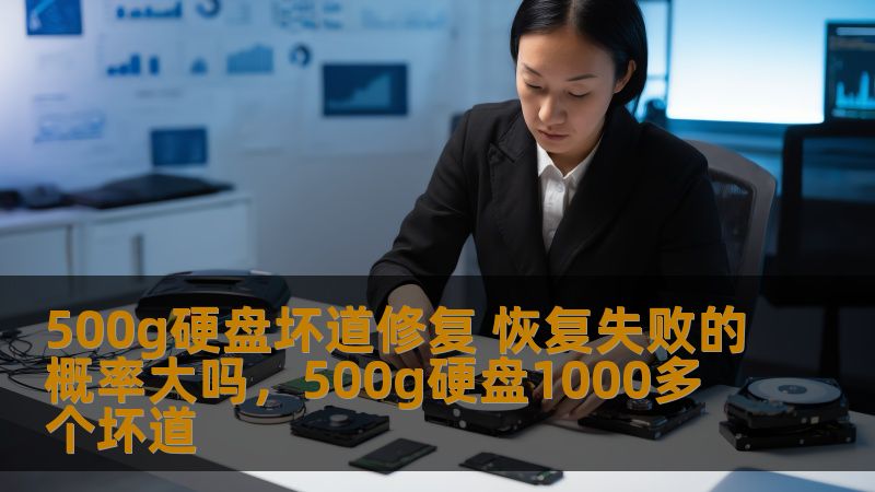 500g硬盘坏道修复 恢复失败的概率大吗，500g硬盘1000多个坏道                    硬盘坏道问题一直是电脑用户常见的烦恼，尤其是500g硬盘。随着使用时间的推移，硬盘可能会出现坏道，从而导致文件丢失、系统崩溃等问题。500g硬盘坏道修复的难度有多大？恢复失败的概率到底有多高？本文将为你解答这个问题，并提供有效的硬盘修复方案。    500g硬盘，硬盘坏道修复，恢复失败，硬