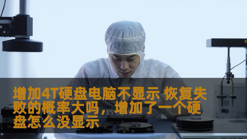 增加4T硬盘电脑不显示 恢复失败的概率大吗，增加了一个硬盘怎么没显示