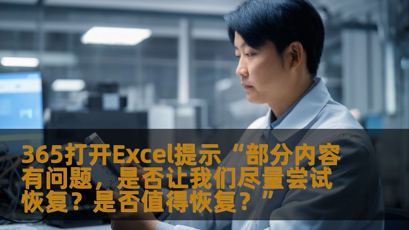365打开Excel提示“部分内容有问题，是否让我们尽量尝试恢复？是否值得恢复？”