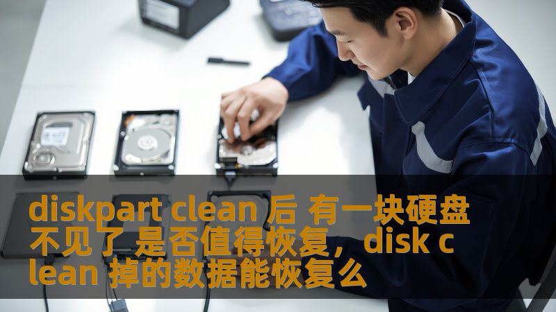 diskpart clean 后 有一块硬盘不见了 是否值得恢复，disk clean 掉的数据能恢复么